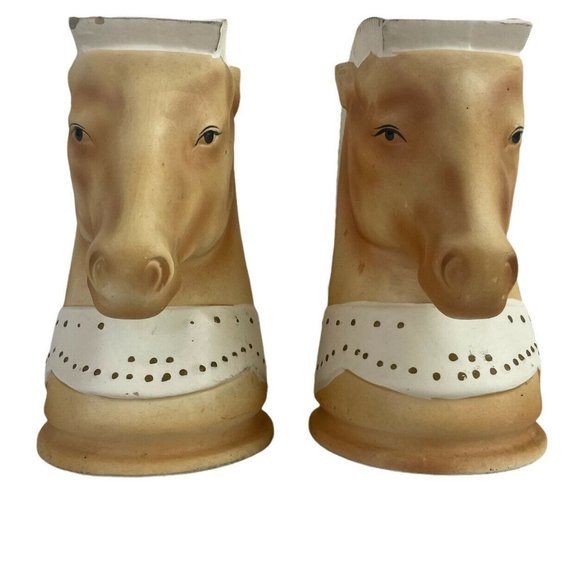 Vintage Lot  Of 2 Mid Century Modern HORSE HEAD PLANTER  R/B Japan Equestrian - Picture 2 of 12